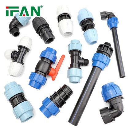 Fiting de compresie din polipropilenă pentru conducte din HDPE